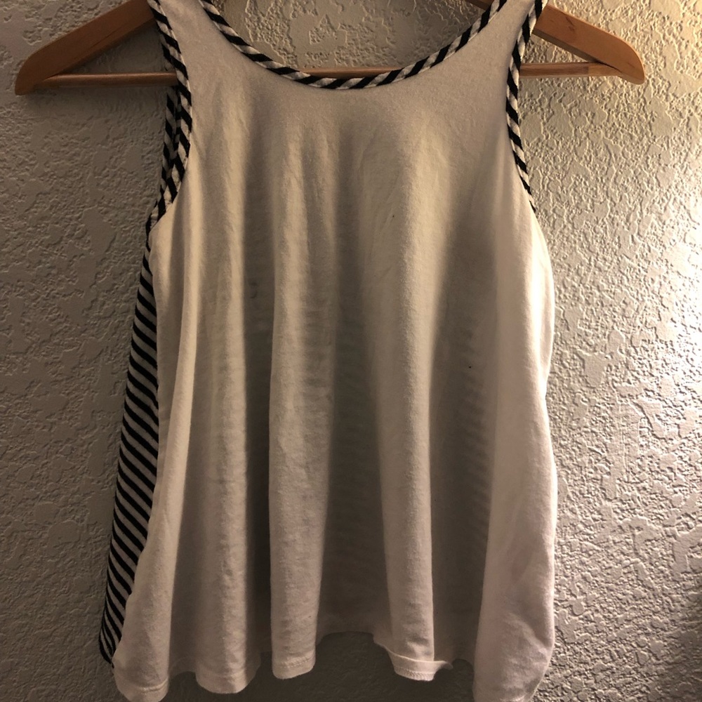 White and striped tank top